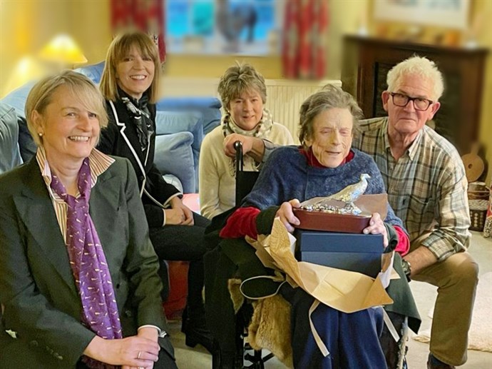 Sarah Jaggard with Committee